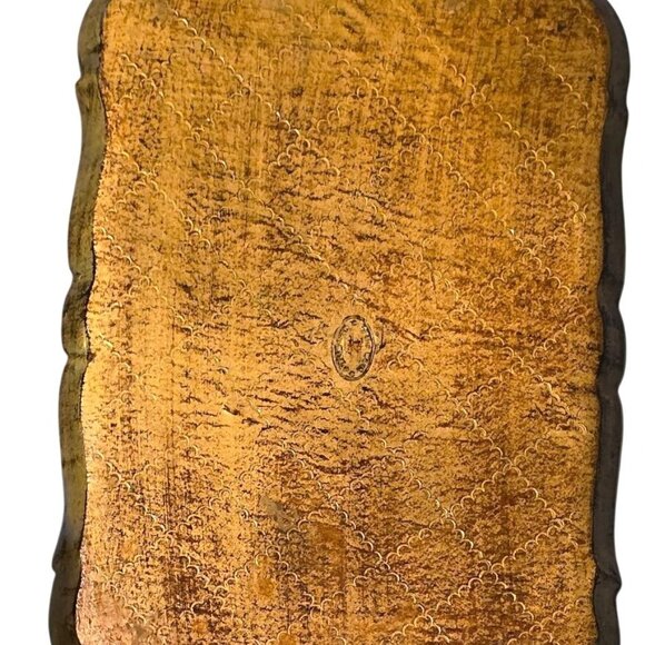Vintage Florentine Tray Gold Gilded Italian Wooden Ornate 15.5x10.5" Rectangular - Picture 2 of 11